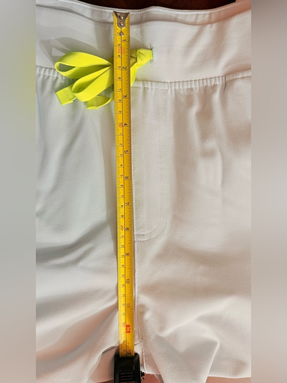 Figs Zamora Light Blue/Aqua Healthcare Worker Pants with Neon Yellow Drawstring - Picture 13 of 14